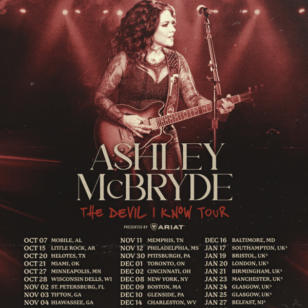 ASHLEY McBRYDE ANNOUNCES THE DEVIL I KNOW TOUR PRESENTED BY ARIAT