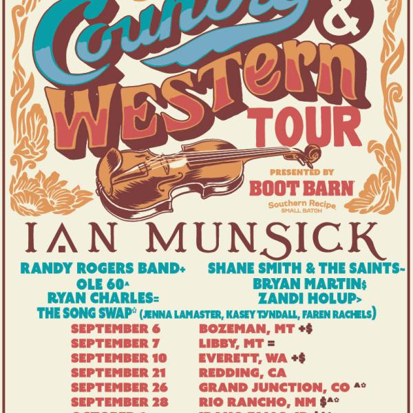IAN MUNSICK RETURNS TO THE ROCKIES WITH THE COUNTRY AND WESTern TOUR PRESENTED BY BOOT BARN